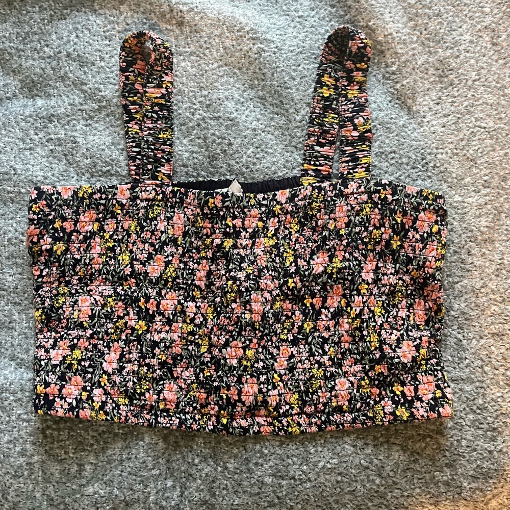 Square Neck Floral Tank